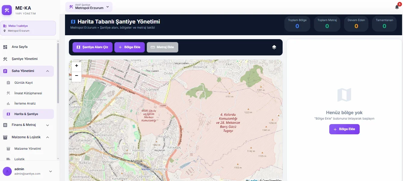 ME-KA Şantiye Yönetim Sistemi